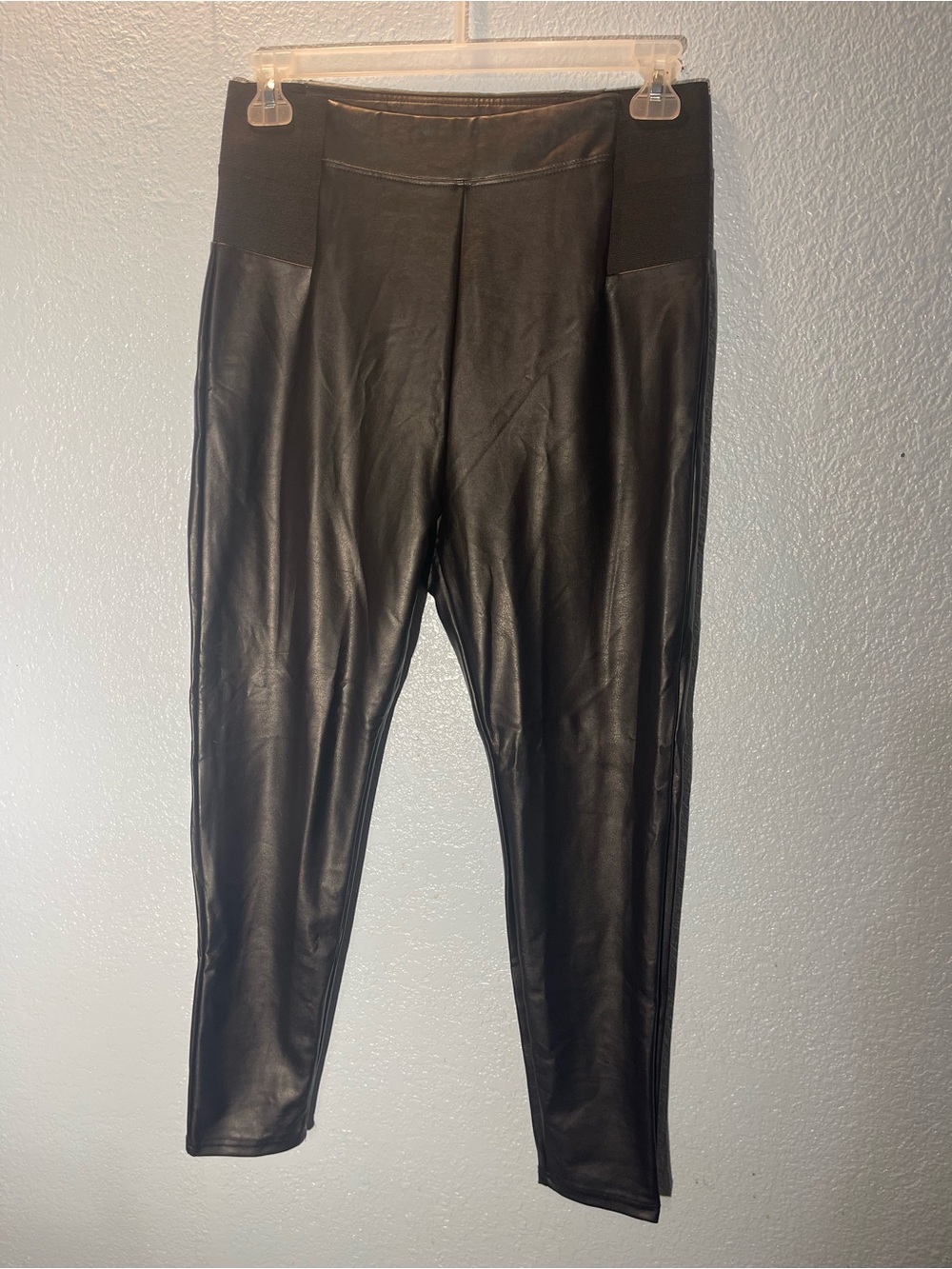 a new day Black Faux Leather High-Waist Leggings